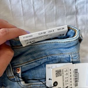 Zara Skinny Jeans Aqua Blue